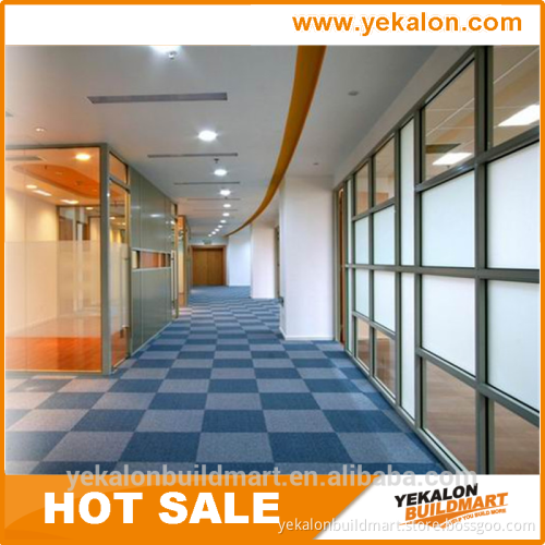 Yekalon curtain wall system 2015 hot sale bathroom living room desk office partition glass wall